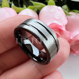 8mm Tungsten Carbide Wedding Ring Brushed Finish