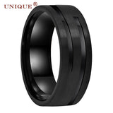 8mm Tungsten Carbide Wedding Ring Brushed Finish
