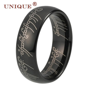 Tungsten Ring IP Plating Domed Polished Comfort Fit