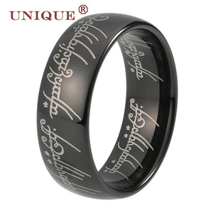 Tungsten Ring IP Plating Domed Polished Comfort Fit
