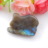 Labradorite Hand Carved Koala Pendant Bead 32x22x11mm