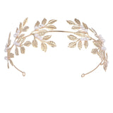 Leaf Headwear Bridal Wedding Dress Accessories Hair Band Crown for Indian Women