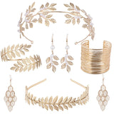 Leaf Headwear Bridal Wedding Dress Accessories Hair Band Crown for Indian Women