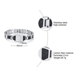 Men Letter Bracelet Stainless Steel ID Bracelet