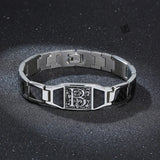 Men Letter Bracelet Stainless Steel ID Bracelet