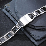 Men Letter Bracelet Stainless Steel ID Bracelet