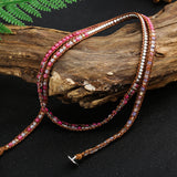 Stone Wrap Bracelet Geometric Crystal Hematite Copper Beads