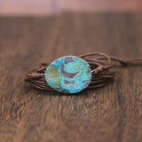 Mixed Natural Stones Ocean-jaspers Charm Bracelet