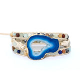 Ocean-jaspers Charm Wrap Bracelet Natural Stones Stone Beads Leather Bracelet