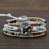 Mixed Shell Charm Wrap Bracelets for Women Natural Stone Boho Bracelet