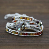 Mixed Shell Charm Wrap Bracelets for Women Natural Stone Boho Bracelet