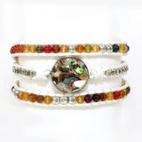 Mixed Shell Charm Wrap Bracelets for Women Natural Stone Boho Bracelet