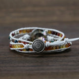 Mixed Shell Charm Wrap Bracelets for Women Natural Stone Boho Bracelet