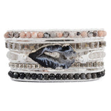 Natural Agates Drusy Wrap Boho Bracelet For Women Girls