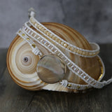 Natural Shell Charm 5 Strands Wrap Bracelet for Women