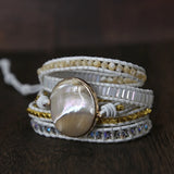 Natural Shell Charm 5 Strands Wrap Bracelet for Women