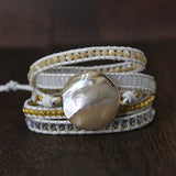 Natural Shell Charm 5 Strands Wrap Bracelet for Women