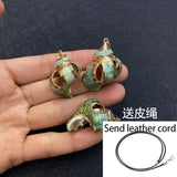 Shell Gilded Conch Pendant DIY Necklace Earrings Charm