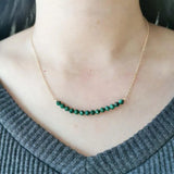 Natural Stone Choker Labradorite Lapis Lazuli Turquoise 14K Filled Necklace