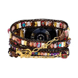 Boho Watch Band - Natural Stones 3 Layers Wrap Watch Strap