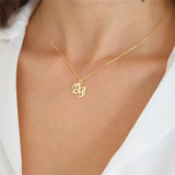 Custom Old English 2 Initial Necklace Personalized Name Statement Necklaces