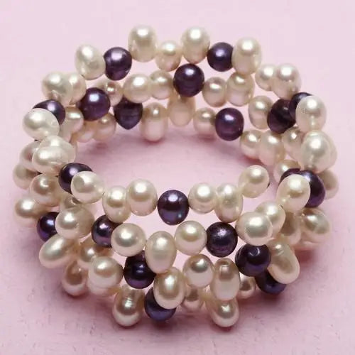 Real Freshwater Pearl Bangle Bracelet Jewelry