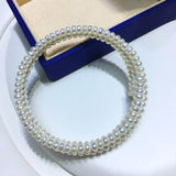 3row Freshwater Pearl Bracelet Charming Lady's Gift