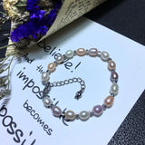 6-7mm Natural Freshwater Pearl Bracelet Fine Jewelry Girl Lady's Gift