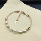Freshwater Pearl Bracelet 5-6mm Rice Pearl Fine Jewelry