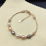 Freshwater Pearl Bracelet 5-6mm Rice Pearl Fine Jewelry