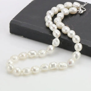 10-11mm White Baroque Freshwater Pearl Necklace
