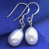 11mm Rice Freshwater Pearl Dangle Earring Charming Women Gift Jewelry