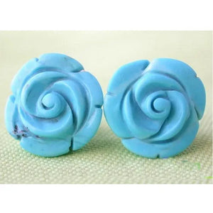 15mm Flower Turquoise Earring Charming Women Gift Jewelry