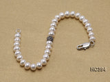 Freshwater Pearl Rhinestone Beads Bracelet
