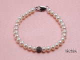 Freshwater Pearl Rhinestone Beads Bracelet