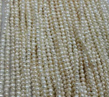 3.5-4mm Round Freshwater Pearl Loose Beads DIY Jewelry One Full String LS409