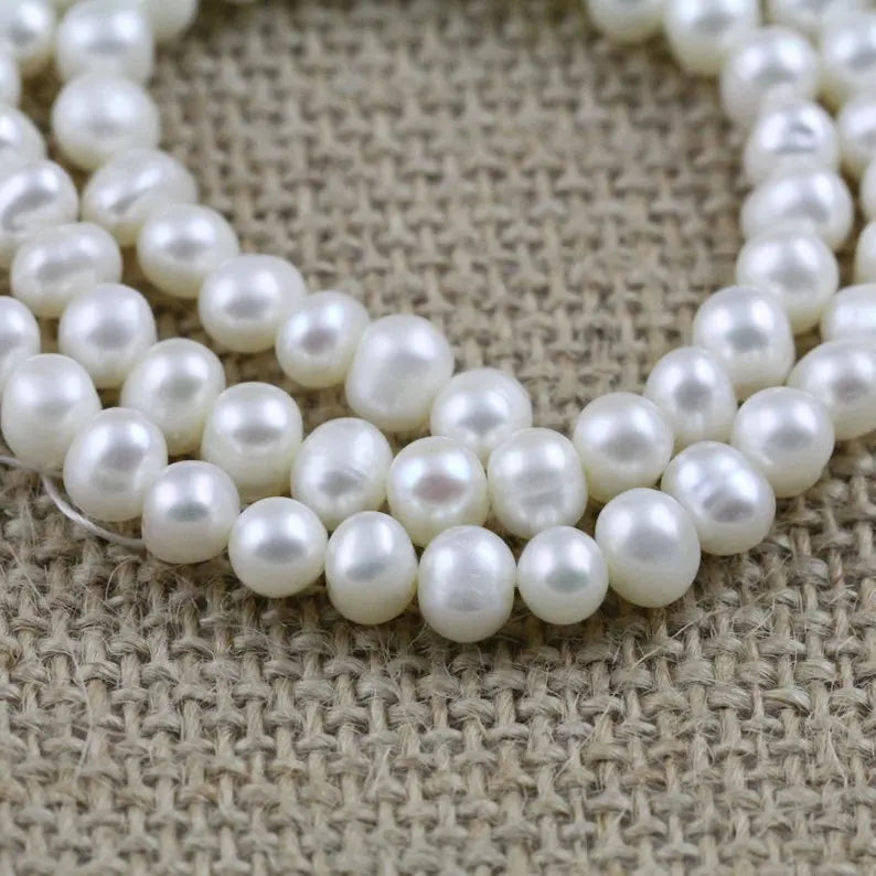 Natural Freshwater Seed Pearl Strand 5-6mm Loose Beads 14inches