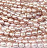 5mm Lavender Rice Freshwater Cultured Pearl Loose Beads