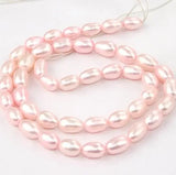 5mm Pink Rice Freshwater Pearl Loose Beads Full Strand DIY Jewelry LS3-0117