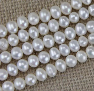 6mm AA Freshwater Pearl Loose Beads Full String DIY Jewelry LS-0