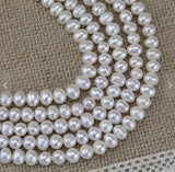 6mm AA Freshwater Pearl Loose Beads Full String DIY Jewelry LS-0