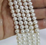 6mm AA Freshwater Pearl Loose Beads Full String DIY Jewelry LS-0