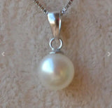 6mm Freshwater Pearl Sterling Silver Necklace Wedding Women Gift