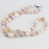 7-8mm Natural Baroque Freshwater Pearl Necklace, Birthday Gift