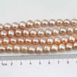 7-8mm Pink Freshwater Pearl Loose Beads 15'' Full Strand DIY Jewelry