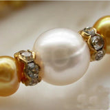 Golden Baroque Freshwater Pearl Bracelet Fine Jewelry for Women