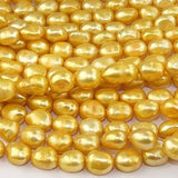 8-9mm Yellow Rice Freshwater Pearl Loose Beads Full Strand