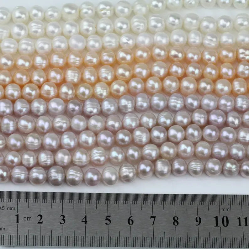 8mm Chocolate Brown Freshwater Pearl Loose Beads, 15in