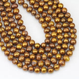 8mm Chocolate Brown Freshwater Pearl Loose Beads, 15in