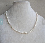5-6MM Freshwater Pearl Necklace Charming Women Gift Fine Jewelry